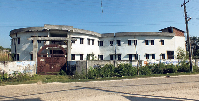 Under-construction girls hostel building of Mahendra Bindeshwari Multiple Campus. Though nearly 80 percent of the construction is completed, the contractors has denied to complete it citing insufficient budget.